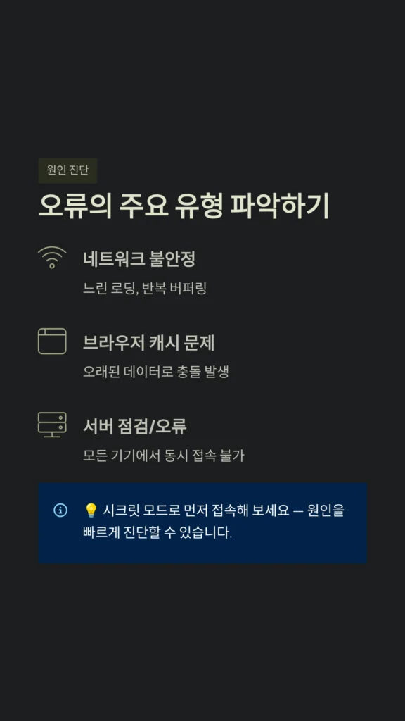 오류의 주요 유형 파악하기