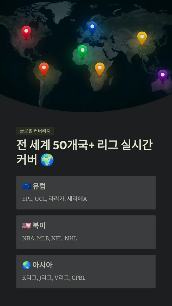 블랙티비 스포츠 정보 플랫폼 완벽 분석: 2026년 실시간 중계와 데이터 활용의 모든 것 3 전 세계 주요 스포츠 리그 중계를 제공하는 블랙티비 플랫폼 화면