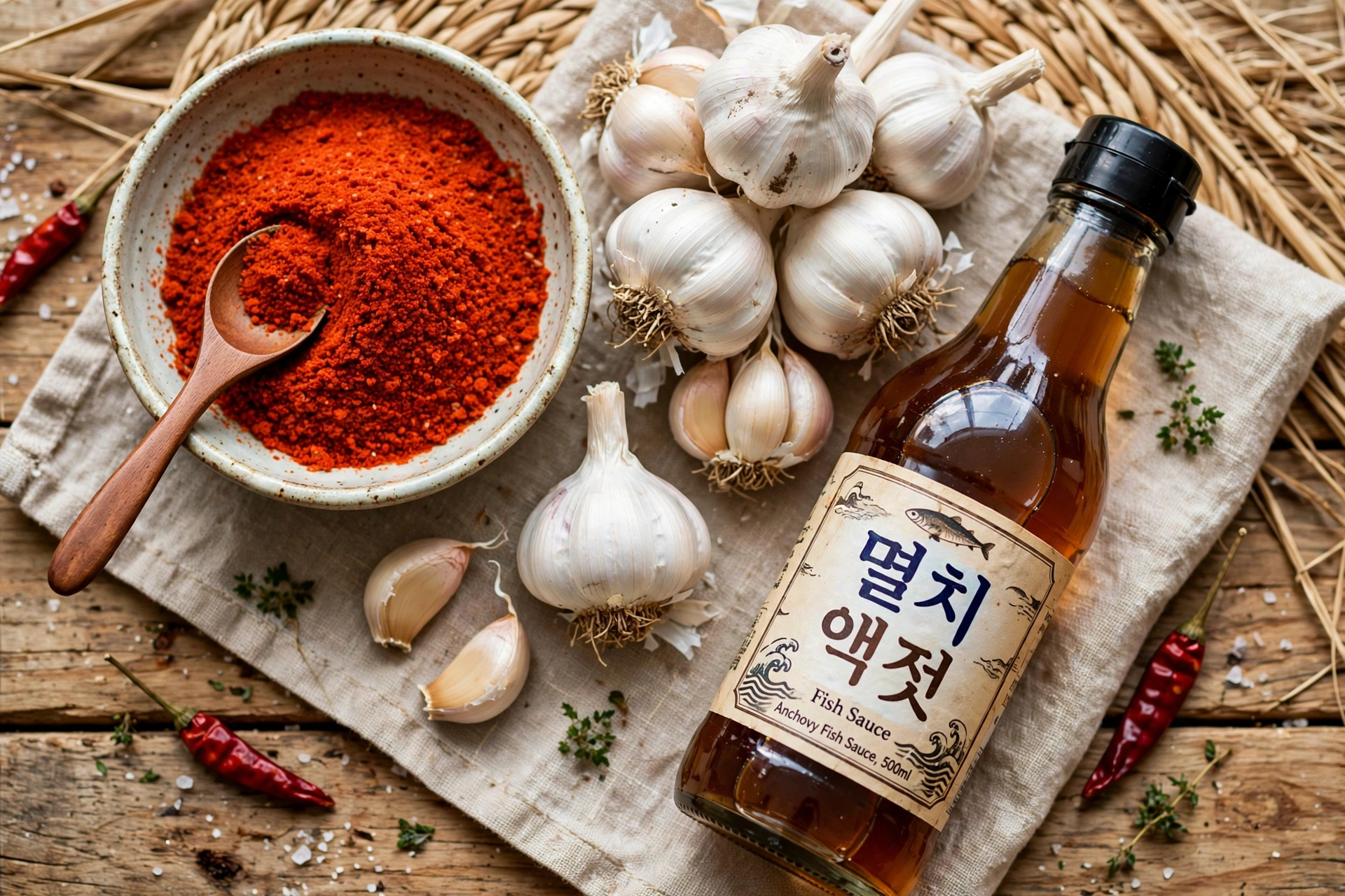 김장 양념 재료