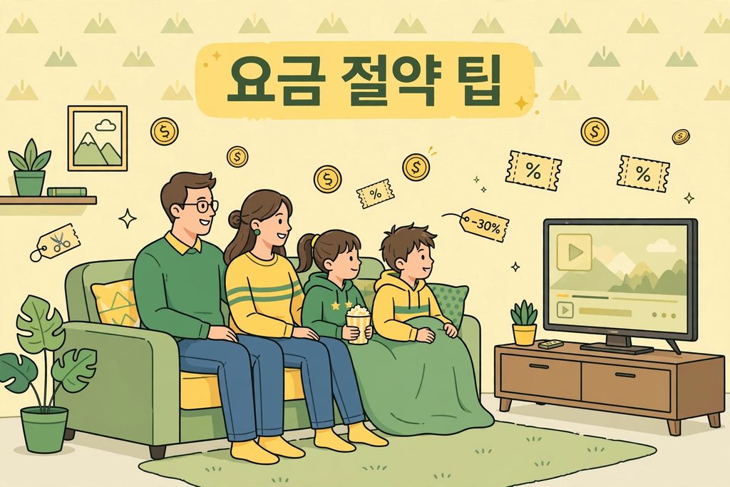 OTT 요금 절약 팁 - 가족 공유 시청으로 구독료 아끼기