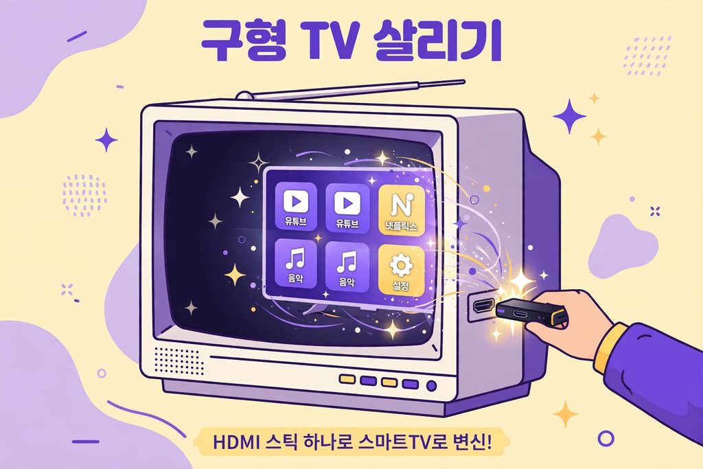 스마트TV로 실시간 TV 보는 법|앱 설치부터 미러링까지 (2026) 6 구형 TV 살리기 - HDMI 스틱으로 스마트TV로 변신