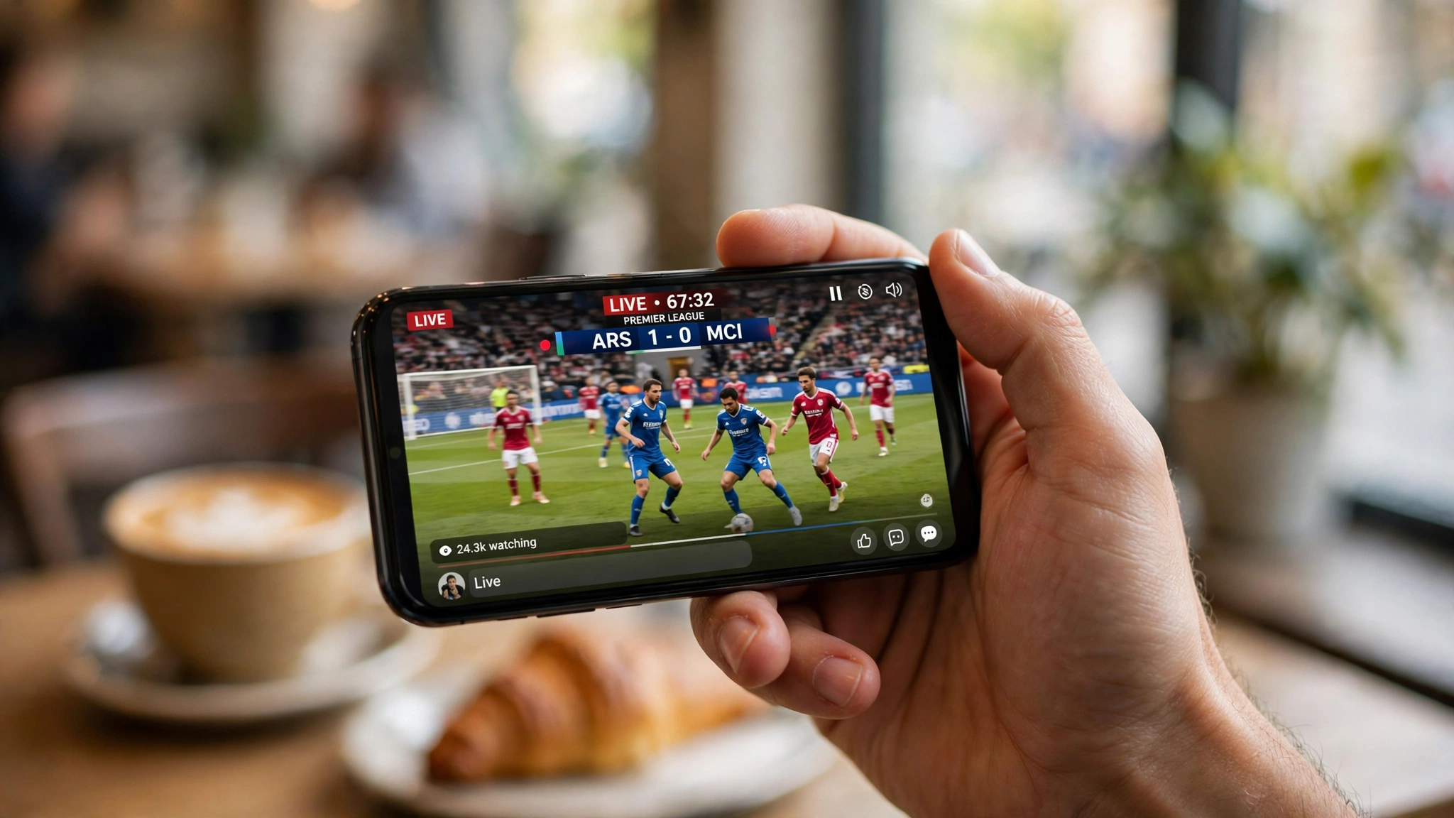손흥민 LAFC 경기 중계 보는 법|애플TV 구독 하나로 전 경기 보는 법 (2026) 3 스마트폰 애플TV 앱으로 축구 경기를 보는 모습