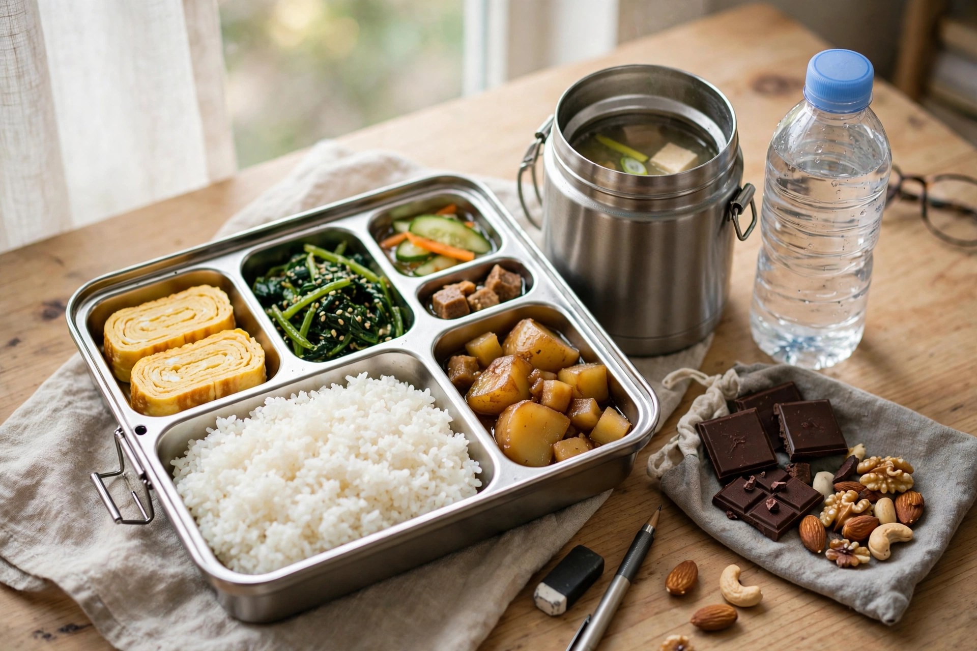 수능 당일 점심 도시락과 간식 구성